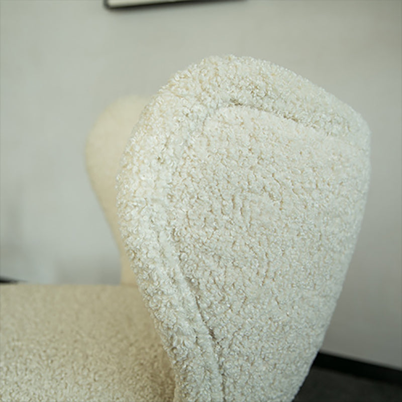 Nordic Armless Pine Basic Four Leg Fixed Back Slipper Accent Chair