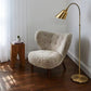Nordic Armless Pine Basic Four Leg Fixed Back Slipper Accent Chair