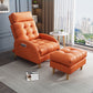Contemporary Faux Leather Removable Cushions Basic Four Leg Accent Chair
