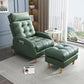 Contemporary Faux Leather Removable Cushions Basic Four Leg Accent Chair