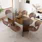 Glass Dining table Modern Oval Dining Table with Double Pedestal