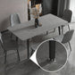 Stone Top Dining Table Industrial 4 Legs  Dining Table for Dining Room