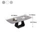 Rectangular Sintered Stone Dining Table Modern Dining Table with Metal Base Clearhalo 'Dining Tables & Seating' 'Dining Tables' 'dining_table' 'furn' 'furn_dining_table' 'Furniture' 'Kitchen & Dining Furniture' 5996625
