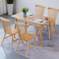 Solid Wood Dining Table Rectangle Contemporary Dining Table with 4 Legs