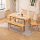 Solid Wood Dining Table Rectangle Contemporary Dining Table with 4 Legs