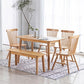 Solid Wood Dining Table Rectangle Contemporary Dining Table with 4 Legs
