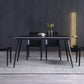 Rectangle Dining Table Industrial Stone Dining Table with 4 Legs