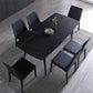 Rectangle Dining Table Industrial Stone Dining Table with 4 Legs