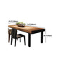 Esstisch aus massivem Holz, moderner rechteckiger Esstisch mit 4 Beinen