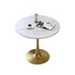 Traditionele luxe eettafel Stenen eettafel met metalen onderstel