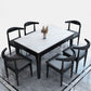 Stone Top Table Contemporary Rectangle Dining Table with 4 Legs
