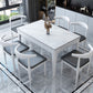 Stone Top Table Contemporary Rectangle Dining Table with 4 Legs