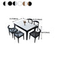 Stone Top Table Contemporary Rectangle Dining Table with 4 Legs