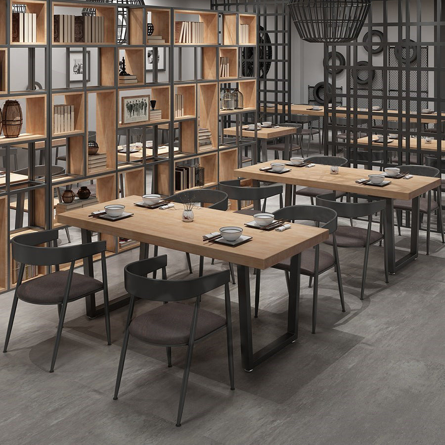 Tavolo da pranzo in legno massiccio di pino tavolo da pranzo rettangolo con doppio piedistallo