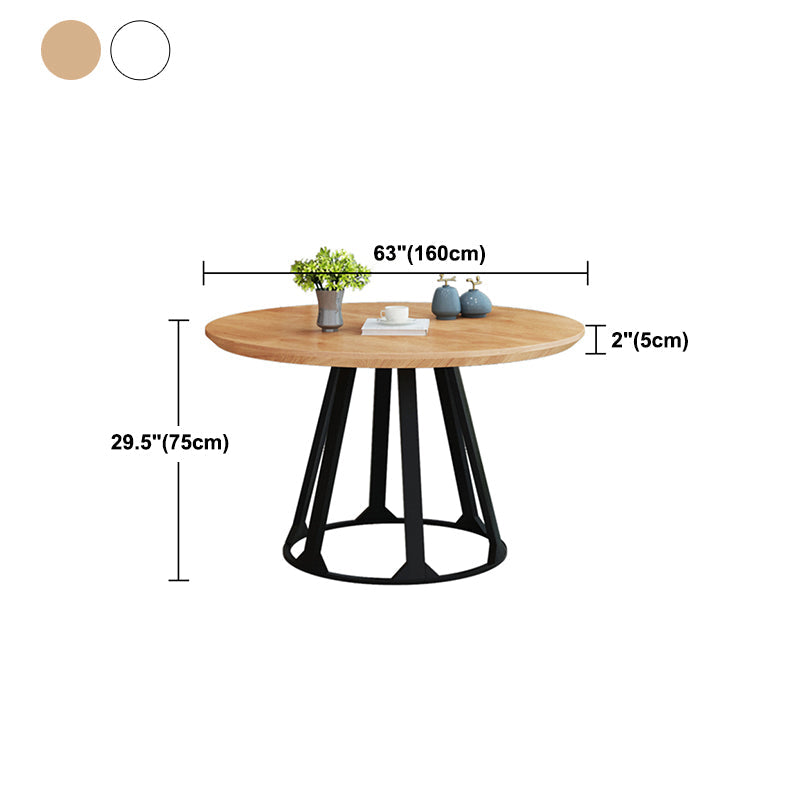 Round Dining Table Contemporary Dining Table with Pedestal for Dining Room Clearhalo 'Dining Tables & Seating' 'Dining Tables' 'dining_table' 'furn' 'furn_dining_table' 'Furniture' 'Kitchen & Dining Furniture' 5996972