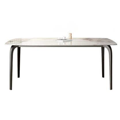 Rechthoek eettafel industriële eettafel met zwart frame