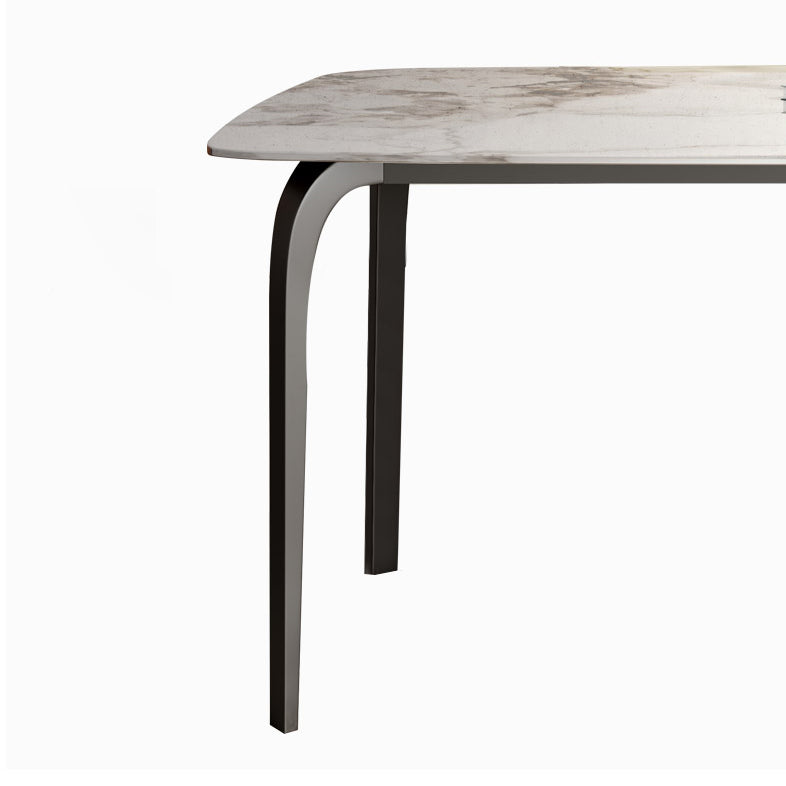 Rechthoek eettafel industriële eettafel met zwart frame