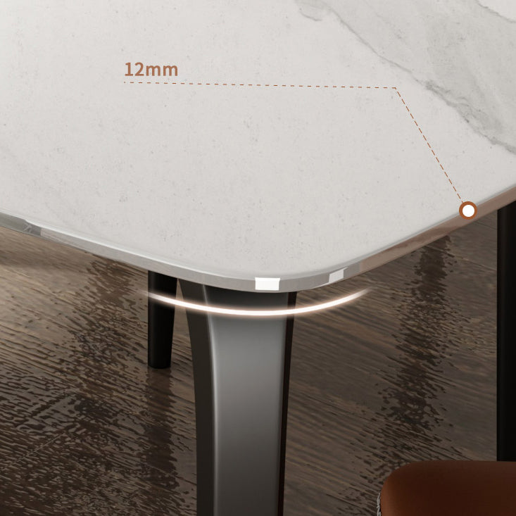 Rechthoek eettafel industriële eettafel met zwart frame