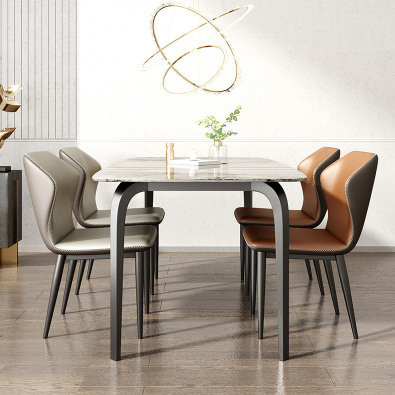 Rechthoek eettafel industriële eettafel met zwart frame