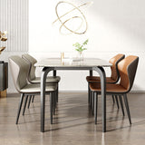 Rechthoek eettafel industriële eettafel met zwart frame