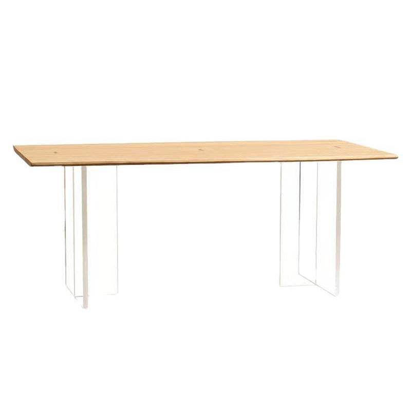 Tavolo da pranzo in legno rettangolare tavolo di lusso tradizionale con doppia base