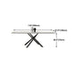 Rectangle Dining Table Industrial Stone Table in White for Dining Room Clearhalo 'Dining Tables & Seating' 'Dining Tables' 'dining_table' 'furn' 'furn_dining_table' 'Furniture' 'Kitchen & Dining Furniture' 5997048
