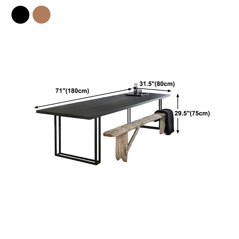 Wood Dining Table Traditional Luxury Rectangle Table with Sled Base Clearhalo 'Dining Tables & Seating' 'Dining Tables' 'dining_table' 'furn' 'furn_dining_table' 'Furniture' 'Kitchen & Dining Furniture' 5997059