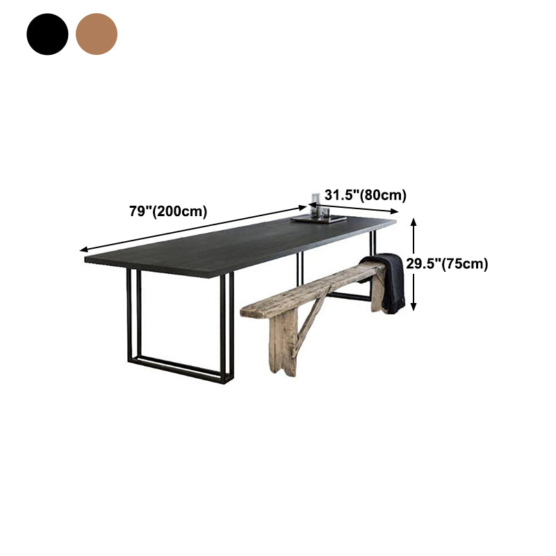 Wood Dining Table Traditional Luxury Rectangle Table with Sled Base Clearhalo 'Dining Tables & Seating' 'Dining Tables' 'dining_table' 'furn' 'furn_dining_table' 'Furniture' 'Kitchen & Dining Furniture' 5997060