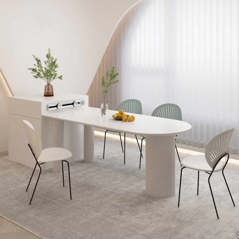 Eigentijdse eettafel stenen top eettafel met 3 poten