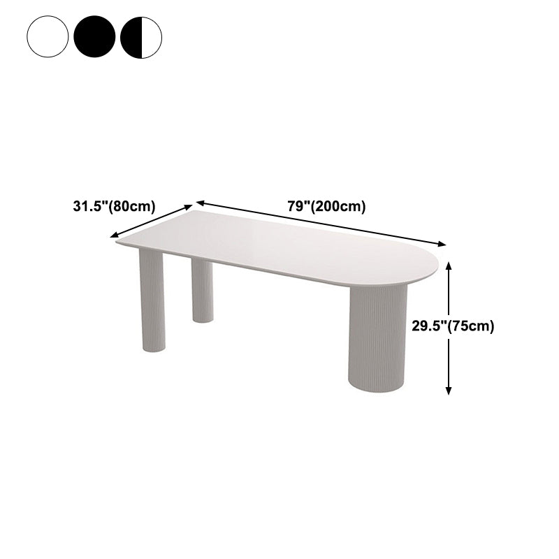 Mesa de comedor contemporánea Top de comedor con 3 patas