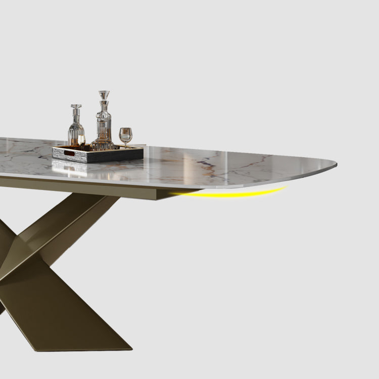 Rectangle Dining Table Sintered Stone Dining Table for Dining Room Clearhalo 'Dining Tables & Seating' 'Dining Tables' 'dining_table' 'furn' 'furn_dining_table' 'Furniture' 'Kitchen & Dining Furniture' 5997128