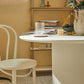 Round Dining Table Modern Black-white Furniture with Pedestal Base for Home
