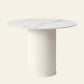 Round Dining Table Modern Black-white Furniture with Pedestal Base for Home