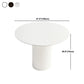 Round Dining Table Modern Black-white Furniture with Pedestal Base for Home