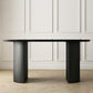 Double Pedestal Dining Table Oval Dining Room Table for Kitchen
