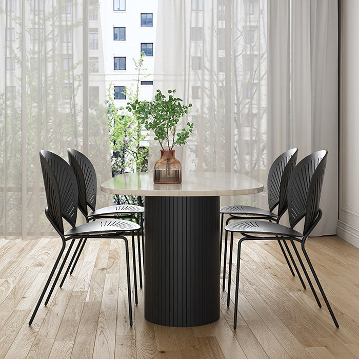 Double Pedestal Dining Table Oval Dining Room Table for Kitchen