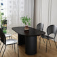 Double Pedestal Dining Table Oval Dining Room Table for Kitchen