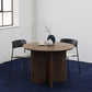 Ronde massief houten eettafel Modern bruin of natuurlijk meubilair met houten onderstel