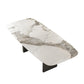 Stone Dining Table Traditional Luxury Dining Table with Double Pedestal Rectangle Without Chairs Clearhalo 'Dining Tables & Seating' 'Dining Tables' 'dining_table' 'furn' 'furn_dining_table' 'Furniture' 'Kitchen & Dining Furniture' 5997288