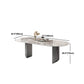 Stone Dining Table Traditional Luxury Dining Table with Double Pedestal Clearhalo 'Dining Tables & Seating' 'Dining Tables' 'dining_table' 'furn' 'furn_dining_table' 'Furniture' 'Kitchen & Dining Furniture' 5997298