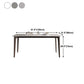 Rectangle Stone Dining Table Solid Wood 4 Legs Dining Table for Kitchen