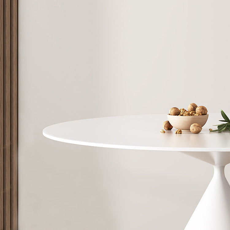 Runder Esstischstein Esstisch in Schwarz und Weiß mit Sockel