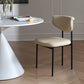 Round Dining Table Stone Dining Table in Black and White with Pedestal
