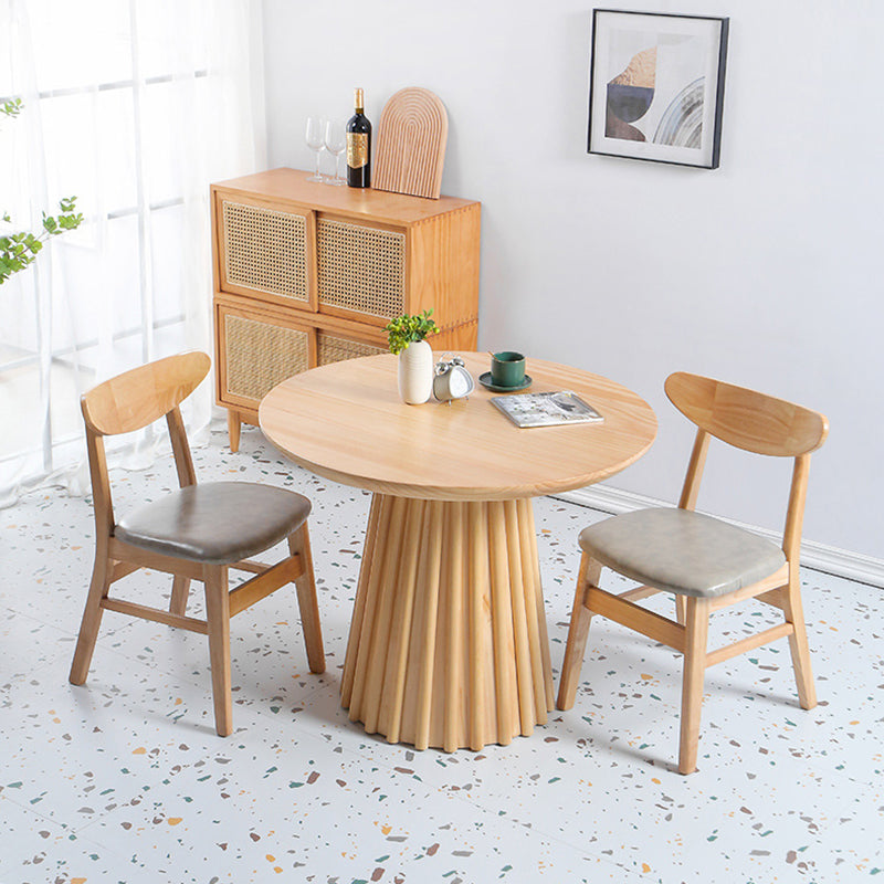 Round Top Dining Table Contemporary Dining Table with Pedestal Base