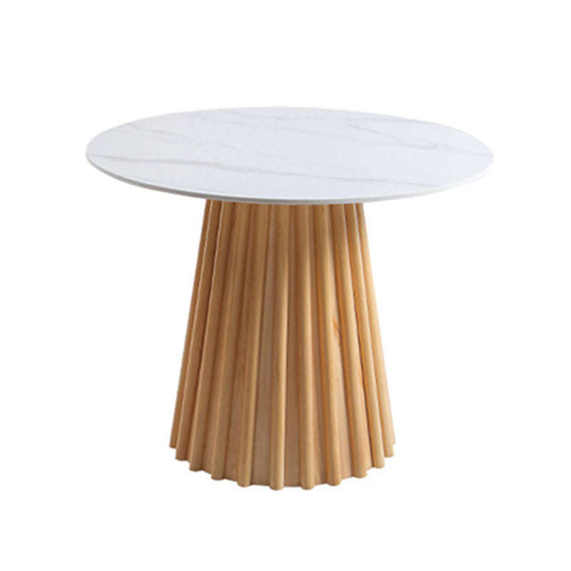 Round Top Dining Table Contemporary Dining Table with Pedestal Base