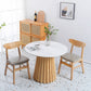 Round Top Dining Table Contemporary Dining Table with Pedestal Base
