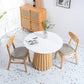 Round Top Dining Table Contemporary Dining Table with Pedestal Base