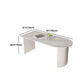 Sintered Stone Dining Table Modern White Furniture with Double Pedestal for Office Clearhalo 'Dining Tables & Seating' 'Dining Tables' 'dining_table' 'furn' 'furn_dining_table' 'Furniture' 'Kitchen & Dining Furniture' 5997428