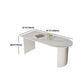 Sintered Stone Dining Table Modern White Furniture with Double Pedestal for Office Clearhalo 'Dining Tables & Seating' 'Dining Tables' 'dining_table' 'furn' 'furn_dining_table' 'Furniture' 'Kitchen & Dining Furniture' 5997436