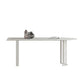Sintered Stone Dining Table Modern Free Form White Furniture with Double Pedestal for Home